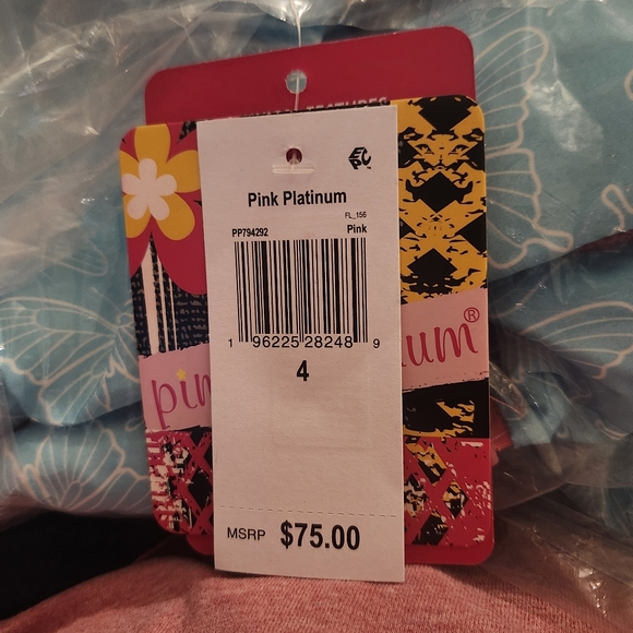 New,xtreme Little Girls •mbreButterfly Printed PufferJacket w/ Fleece Hood- Pink - Picture 2 of 4